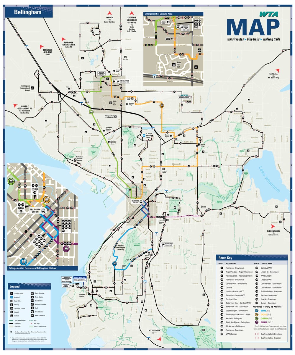 Planning a Car-Free Visit to Bellingham Using WTA Buses